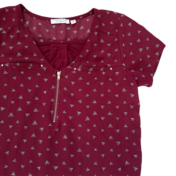 Burgundy Bliss Blouse Sz M - Picture 3 of 10